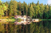 An diesem See steht nur ein Ferienhaus 